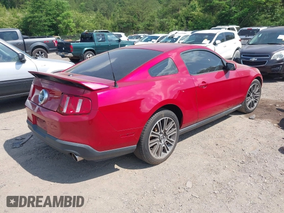2010 Ford Mustang GT with VIN 1ZVBP8CH8A5154932, listed as a IAAI auction lot 42103416 with 44,502 mi miles. Bid and sale history available at carsss.com. Image 4.