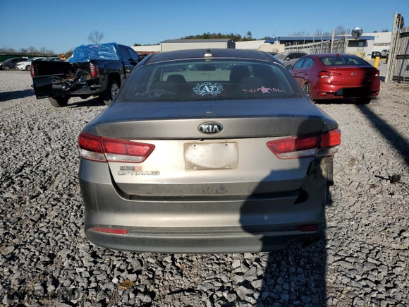 2016 Kia Optima LX with VIN 5XXGT4L3XGG026245, listed as a Copart auction lot 88056675 with 153,767 mi miles and Salvage Title. Bid and sale history available at carsss.com. Image 6.