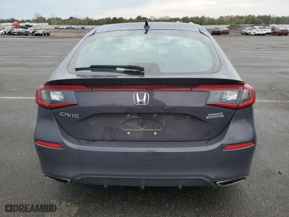 2024 Honda Civic Hatchback Sport Touring with VIN 19XFL1H81RE031473, listed as a Copart auction lot 53002705 with 0 mi miles and Salvage Title. Bid and sale history available at carsss.com. Image 6.