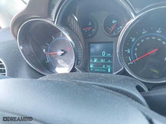 2012 Chevrolet Cruze LTZ with VIN 1G1PH5SC9C7237277, listed as a IAAI auction lot 41688524 with 168,312 mi miles. Bid and sale history available at carsss.com. Image 7.