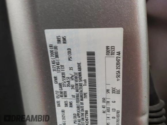 2017 Ford F-150 XL with VIN 1FTEW1EG0HKD67786, listed as a Copart auction lot 49093535 with 0 mi miles and Salvage Title. Bid and sale history available at carsss.com. Image 13.