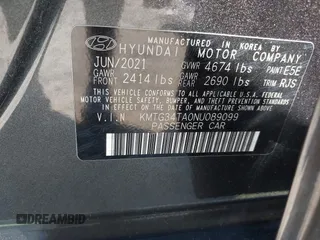 2022 Genesis G70 2.0T z VIN KMTG34TA0NU089099, wystawiony jako IAAI lot #41708106 z przebiegiem 35 550 mil mil oraz . Historia ofert i sprzedaży dostępna na DreamBid. Obrazek 9.