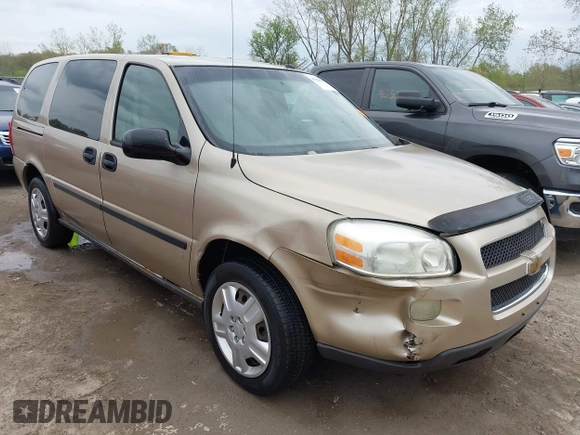 2006 Chevrolet Uplander LS Fleet with VIN 1GNDV23L96D178759, listed as a IAAI auction lot 42129985 with 134,612 mi miles. Bid and sale history available at carsss.com. Image 1.