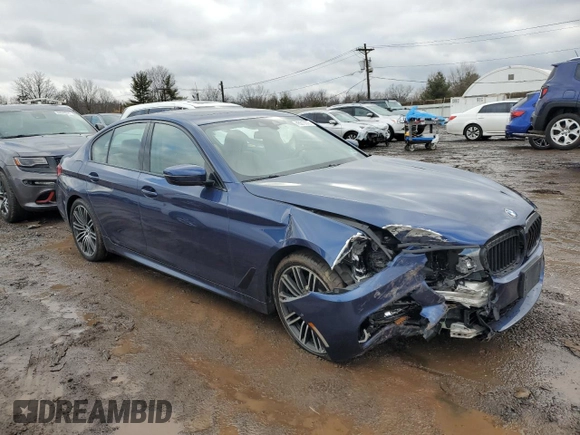 2019 BMW 5 Series 540i xDrive with VIN WBAJE7C57KWW14577, listed as a Copart auction lot 45013375 with 61,383 mi miles and Salvage Title. Bid and sale history available at carsss.com. Image 4.