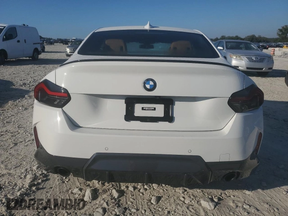 2022 BMW 2 Series 230i with VIN 3MW23CM01N8C54726, listed as a Copart auction lot 74346614 with 30,158 mi miles and Salvage Title. Bid and sale history available at carsss.com. Image 6.