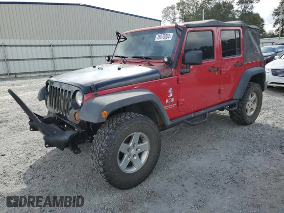 2008 Jeep Wrangler Unlimited X with VIN 1J4GB39198L515007, listed as a Copart auction lot 78979004 with 158,929 mi miles and Salvage Title. Bid and sale history available at DreamBid. Image 1.