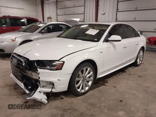 2014 Audi A4 Premium with VIN WAUBFAFL4EN000461, listed as a IAAI auction lot 41918972 with 137,242 mi miles. Bid and sale history available at carsss.com. Image 2.