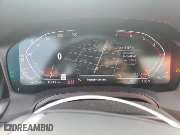 2023 BMW 4 Series 430i with VIN WBA63AV04PFP55575, listed as a Copart auction lot 83622774 with 18,167 mi miles and Salvage title. Bid and sale history available at DreamBid. Image 9.