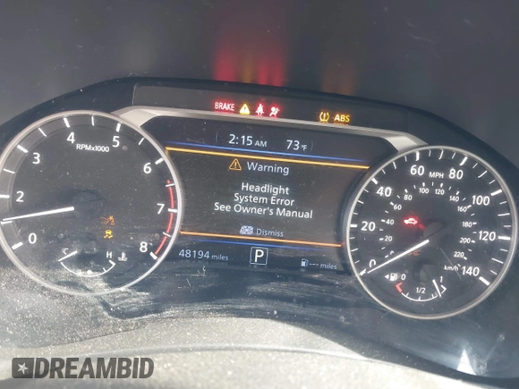 2020 Nissan Altima SR with VIN 1N4BL4CV7LN307872, listed as a IAAI auction lot 41728557 with 48,194 mi miles and . Bid and sale history available at carsss.com. Image 7.
