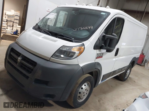 2016 Ram ProMaster Cargo with VIN 3C6TRVNG5GE125980, listed as a IAAI auction lot 41174679 with 148,381 mi miles and . Bid and sale history available at DreamBid. Image 2.