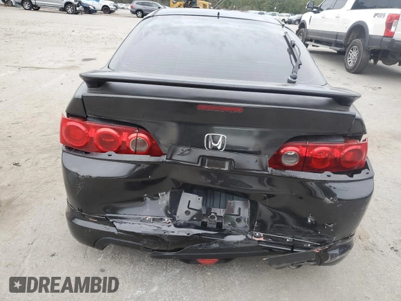 2002 Acura RSX Type S with VIN JH4DC53062C025583, listed as a Copart auction lot 80973534 with 207,624 mi miles and Salvage Title. Bid and sale history available at carsss.com. Image 6.