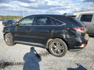 2014 Lexus RX 450h with VIN JTJZB1BA9E2009513, listed as a Copart auction lot 76291594 with Not provided miles and Salvage title. Bid and sale history available at DreamBid. Image 2.