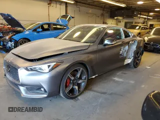 2020 Infiniti Q60 Red Sport 400 with VIN JN1FV7ELXLM460094, listed as a Copart auction lot 58489434 with 20,135 mi miles and Salvage title. Bid and sale history available at DreamBid. Image 1.
