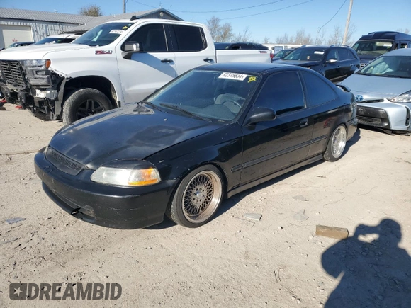 1996 Honda Civic DX with VIN 1HGEJ6125TL069969, listed as a Copart auction lot 82345834 with 204,343 mi miles and Clean Title. Bid and sale history available at carsss.com. Image 1.