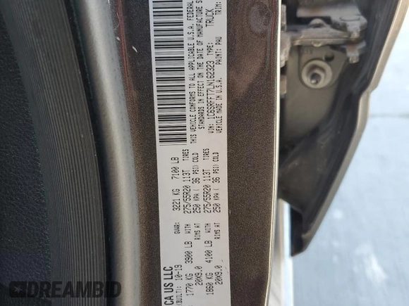 2020 Ram 1500 Big Horn z VIN 1C6SRFFT7LN162323, wystawiony jako Copart lot #85539604 z przebiegiem 25 268 mil mil oraz Szkoda całkowita • Salvage title. Historia ofert i sprzedaży dostępna na DreamBid. Obrazek 12.