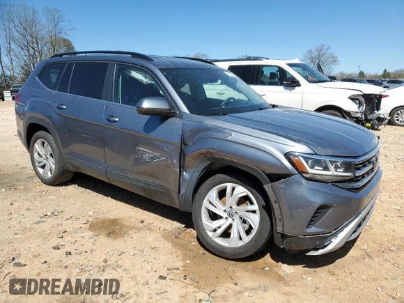 2021 Volkswagen Atlas SE with VIN 1V2WR2CA8MC578236, listed as a Copart auction lot 49133435 with 64,645 mi miles and Salvage title. Bid and sale history available at DreamBid. Image 4.