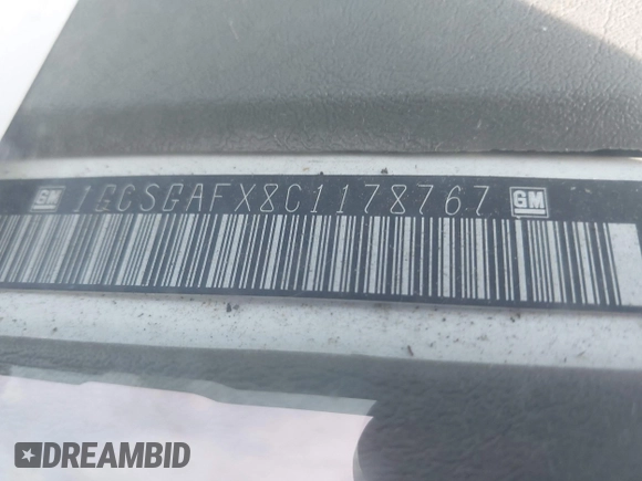 2012 Chevrolet Express Cargo with VIN 1GCSGAFX8C1178767, listed as a IAAI auction lot 42538712 with Not provided miles and . Bid and sale history available at DreamBid. Image 9.