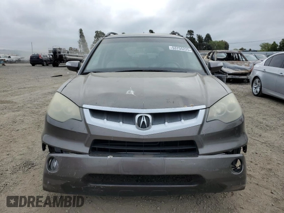2007 Acura RDX Technology with VIN 5J8TB18507A001104, listed as a Copart auction lot 53755225 with 124,790 mi miles and Salvage Title. Bid and sale history available at carsss.com. Image 5.