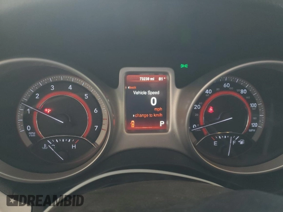 2015 Dodge Journey SXT with VIN 3C4PDCBG4FT682116, listed as a Copart auction lot 48688065 with 73,238 mi miles and Salvage Title. Bid and sale history available at carsss.com. Image 9.