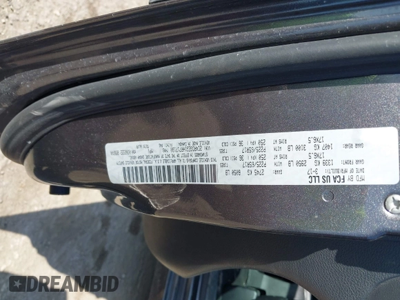 2017 Dodge Grand Caravan GT with VIN 2C4RDGEG1HR717180, listed as a IAAI auction lot 41995965 with 103,625 mi miles and . Bid and sale history available at DreamBid. Image 9.