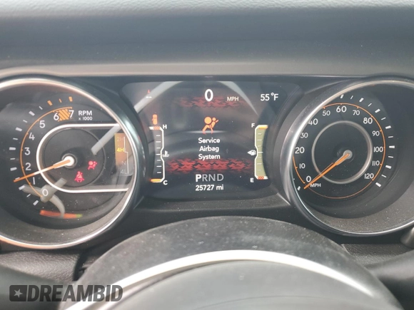 2022 Jeep Wrangler Unlimited Willys with VIN 1C4HJXDN8NW241324, listed as a Copart auction lot 49403795 with 25,727 mi miles and Salvage Title. Bid and sale history available at DreamBid. Image 9.