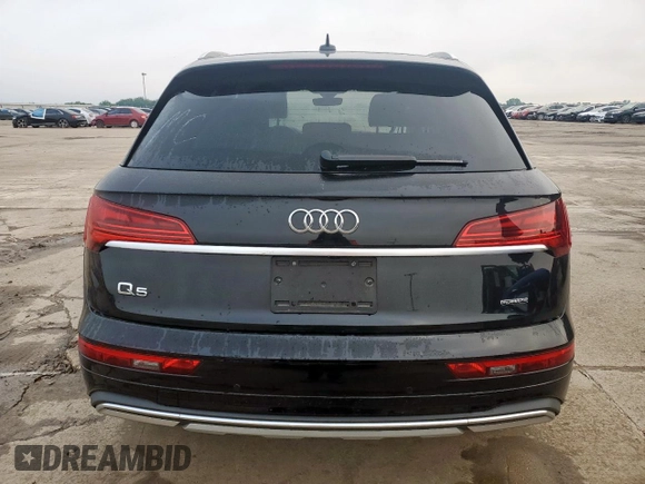 2021 Audi Q5 Premium with VIN WA1AAAFY3M2129651, listed as a Copart auction lot 58509405 with 23,567 mi miles and Clean title. Bid and sale history available at DreamBid. Image 6.