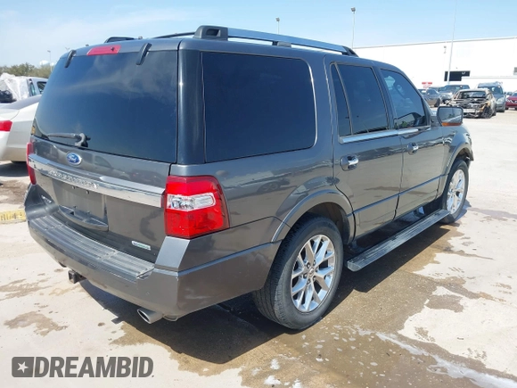 2015 Ford Expedition Limited with VIN 1FMJU1KT6FEF28199, listed as a IAAI auction lot 41770285 with 177,257 mi miles and . Bid and sale history available at DreamBid. Image 4.