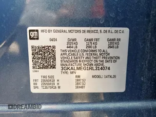 2024 GMC Terrain SLE with VIN 3GKALMEG1RL314074, listed as a Copart auction lot 57644815 with 14,829 mi miles and Salvage title. Bid and sale history available at DreamBid. Image 13.