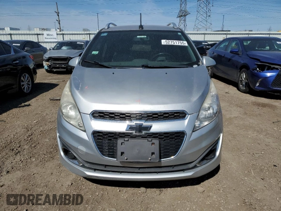 2013 Chevrolet Spark LT with VIN KL8CF6S99DC613354, listed as a Copart auction lot 52751755 with 88,072 mi miles and Salvage Title. Bid and sale history available at DreamBid. Image 5.