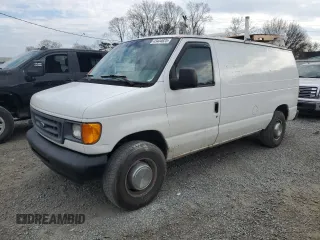 2007 Ford Econoline Cargo Commercial with VIN 1FTNE24W07DA00908, listed as a Copart auction lot 43444625 with 192,361 mi miles and Salvage title. Bid and sale history available at DreamBid. Image 1.