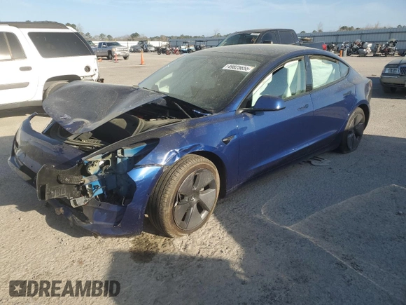2021 Tesla Model 3 Standard Range Plus z VIN 5YJ3E1EA6MF961439, wystawiony jako Copart lot #49825655 z przebiegiem 38 355 mil mil oraz Szkody całkowita. Historia ofert i sprzedaży dostępna na DreamBid. Obrazek 1.