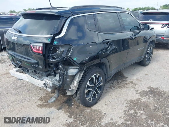 2023 Jeep Compass (RED) Edition with VIN 3C4NJDCN3PT514682, listed as a IAAI auction lot 42498677 with 18,895 mi miles and . Bid and sale history available at DreamBid. Image 4.