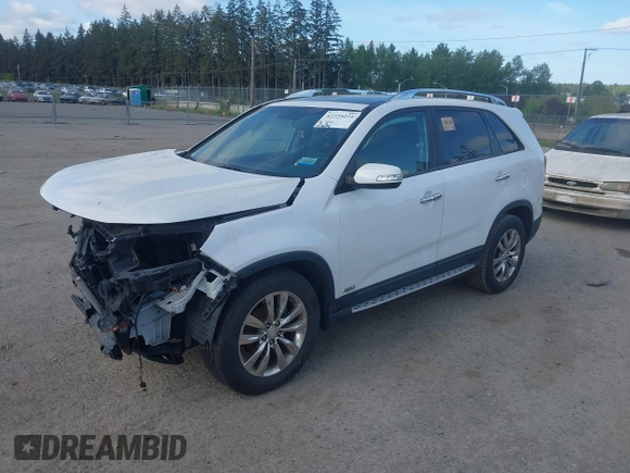 2011 Kia Sorento EX with VIN 5XYKUDA22BG178350, listed as a IAAI auction lot 42225234 with 107,674 mi miles and . Bid and sale history available at DreamBid. Image 2.