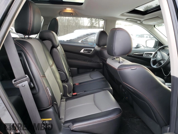 2020 Nissan Pathfinder SL z VIN 5N1DR2CM9LC637601, wystawiony jako Copart lot #44113465 z przebiegiem 24 167 mil mil oraz Szkoda całkowita • Salvage title. Historia ofert i sprzedaży dostępna na DreamBid. Obrazek 11.
