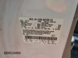 2012 Ford Escape XLT with VIN 1FMCU9D73CKC29497, listed as a Copart auction lot 63211965 with 142,134 mi miles and Salvage title. Bid and sale history available at DreamBid. Image 13.