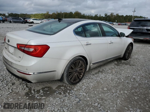 2014 Kia Cadenza Limited with VIN KNALN4D72E5164368, listed as a Copart auction lot 79401354 with 123,869 mi miles and Salvage Title. Bid and sale history available at carsss.com. Image 3.