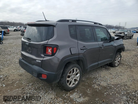 2016 Jeep Renegade Latitude with VIN ZACCJBBT6GPD71018, listed as a Copart auction lot 46037715 with 107,476 mi miles and Salvage Title. Bid and sale history available at carsss.com. Image 3.