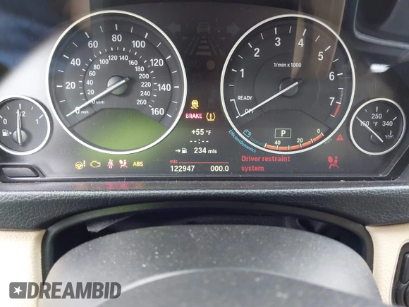 2013 BMW 3 Series 328i with VIN WBA3C1G58DNR45828, listed as a IAAI auction lot 41920757 with 122,947 mi miles. Bid and sale history available at carsss.com. Image 7.