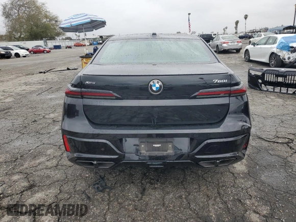 2023 BMW 7 Series 760i xDrive with VIN WBA33EJ02PCL89231, listed as a Copart auction lot 44791555 with 8,156 mi miles and Salvage title. Bid and sale history available at DreamBid. Image 6.