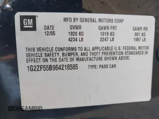 2006 Pontiac G6 with VIN 1G2ZF55B964218585, listed as a IAAI auction lot 41883488 with Not provided miles and . Bid and sale history available at DreamBid. Image 9.