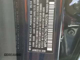 2014 Porsche Panamera S E-Hybrid z VIN WP0AD2A78EL044978, wystawiony jako Copart lot #49992665 z przebiegiem 77 485 mil mil oraz Szkody całkowita. Historia ofert i sprzedaży dostępna na DreamBid. Obrazek 15.