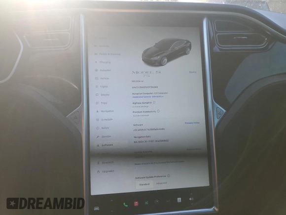 2016 Tesla Model S 70 kWh Battery with VIN 5YJSA1E19GF156269, listed as a Copart auction lot 54616245 with 100,809 mi miles and Clean Title. Bid and sale history available at carsss.com. Image 9.