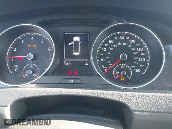2019 Volkswagen Golf SportWagen S with VIN 3VWY57AU1KM507386, listed as a IAAI auction lot 41310938 with 53,470 mi miles. Bid and sale history available at carsss.com. Image 7.