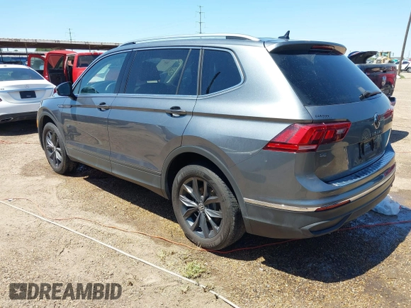 2023 Volkswagen Tiguan SE with VIN 3VVMB7AX4PM023080, listed as a IAAI auction lot 41963195 with 37,696 mi miles and . Bid and sale history available at DreamBid. Image 3.