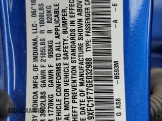 2016 Honda Civic EX-L z VIN 19XFC1F77GE032988, wystawiony jako Copart lot #58407275 z przebiegiem 115 869 mil mil oraz Szkoda całkowita • Salvage title. Historia ofert i sprzedaży dostępna na DreamBid. Obrazek 13.