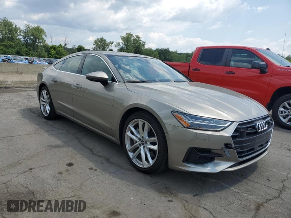 2021 Audi A7 Premium Plus with VIN WAUR2AF24MN012335, listed as a Copart auction lot 65031695 with 37,862 mi miles and Salvage title. Bid and sale history available at DreamBid. Image 4.