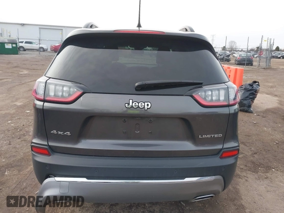 2022 Jeep Cherokee Limited with VIN 1C4PJMDX2ND501286, listed as a IAAI auction lot 41196619 with 54,975 mi miles and . Bid and sale history available at DreamBid. Image 16.