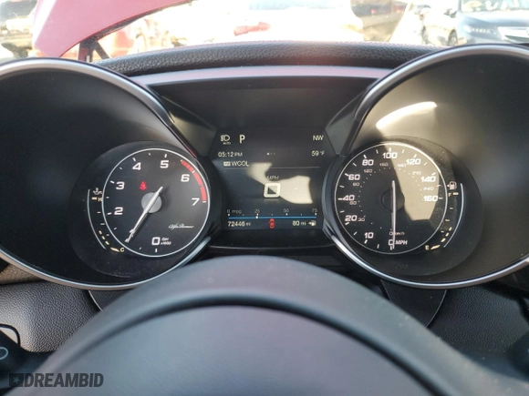 2017 Alfa Romeo Giulia with VIN ZARFAEDN9H7546279, listed as a Copart auction lot 46700665 with 72,446 mi miles and Salvage Title. Bid and sale history available at carsss.com. Image 9.