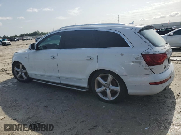 2012 Audi Q7 S line with VIN WA1DGAFE5CD006762, listed as a Copart auction lot 58447315 with 144,907 mi miles and Clean title. Bid and sale history available at DreamBid. Image 2.