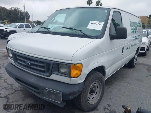 2005 Ford Econoline Cargo with VIN 1FTRE14W95HA47937, listed as a IAAI auction lot 41922991 with 175,138 mi miles. Bid and sale history available at carsss.com. Image 17.